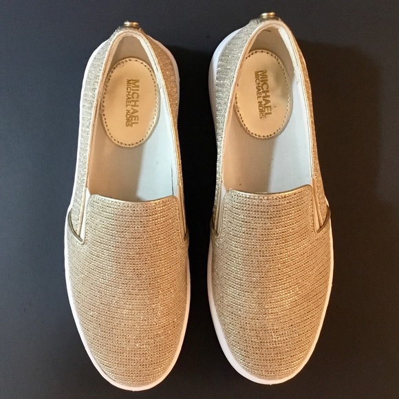 MICHAEL Michael Kors Pale Gold ‘Keaton’ Sneakers - Picture 3 of 13